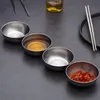 Piatto per salsa in acciaio inossidabile Ciotole per cucina Piatto per salsa di soia Piccolo Piatto per condimento Contenitore per condimenti 8 cm x 3 cm RH2599