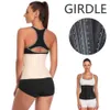 Latex midja tränare kroppen shaper spandex hög midja cincher knäppas bälte corset mage bantning bälte mage reductoras underkläder