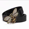 High quality women039s wear sleek bee belt size 25 luxury fashion men039s2 wears designer metal buckle2269588