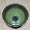 歌王朝スタイルティーボウルグリーングレーズ磁器ティーカップJian Ware Ceramic Cup Handmade/Jianzhan 130ml