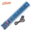 GHXAMP Dual 40 LED-musikspektrumnivåindikatorkort Audio MP3-ljudkontrollindikator VU Meter Förstärkare Subwooferbil 5V 211011