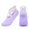 Hot Breathable Anti-friction Women Yoga Socks Silicone Non Slip Pilates Barre Breathable Sports Dance Sock Slippers With Grips