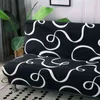 Black White Sofa Bed Cover Stretch Couch Without Armrest Folding Seat For Cubre Single 211207