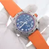 1884 herenhorloge Montre de luxe VK Quartz uurwerk roestvrij staal oranje wijzerplaat Rubberen band relojes lujo para hombre chronograaf Wa203h