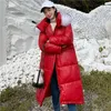 Parka lungo invernale da donna Fashion Space Cotton imbottito caldo addensato cappotto da donna Outwear 210515