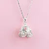 Rêve Citrouille Voiture Argent Plaqué Collier Pendentif Clavicule Exquis Collier Bijoux Pêche Fleur Fille