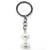 Mode Accessorie Keychain Mini Hantel Discus Barbell Key Ring Fitness Charm Nyckel Ring Designer Presentbuss Souvenir