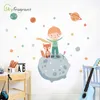 Dekoracja pokoju dla dzieci Cartoon Little Książę Planeta Naklejka Ścienna Samoprzylepna Baby Sypialnia Wall Decor Wystrój Domu Dom Naklejki 210929