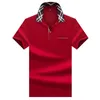 Odzież marki Polo Mężczyźni Koszulka Polo Paski Dorywczo Koszula Topy Wysokiej Jakości Slim Fit Shirt Polos Mężczyzna Polo 7175 210707