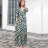 FANIECES Boho Floral Print Beach Dress Femmes Automne Longue es Sexy Haute Slit Col V Wrap Moulante Party Maxi Robe Femme 210520