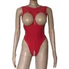 Lady Sexy Lingerie Teddies Brilhante Gloss PU Couro Aberto Peito Virilha Bodysuit Catsuit Leotard Roupa Interior Erótica Para Mulheres 2112149566813073