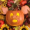 Spadek dyni wieniec do drzwi wejściowych z dyni sztuczne klapy słonecznika jesieni zbiorów wakacje wystrój Halloween dekoracji Y0816