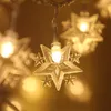 Strings 3 mètres 20 LED Star Garland Light String alimenté par batterie Fantasy lampe de fée romantique pour la décoration de fête de Festival de Noël