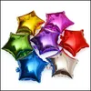 Other Event Festive Supplies Home & Garden18 Inch Five-Pointed Star Aluminum Foil Balloons For Party 20 Colors Drop Delivery 2021 K4T6H