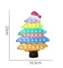 Noel Fidget oyuncaklar itme kabarcık duyusal dekompresyon oyuncak kardan adam christmastree otizm için özel ihtiyaçları DEHB Squishy Stres Rahatlatıcı Çocuk Komik Anti-stres