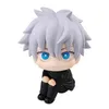 Anime Jujutsu Kaisen Figurine Cute Gojo Satoru Itadori Yuji Look Up PVC Anime Action Figur 220118