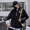 2021streetwear mode mâle Tops Hip Hop Graffiti Cartoon Ripped Denim Jackets Mens Casual Disted Jeans Jacket Coat4032256