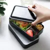 1200 ml Microwavable Lunchbox BPA GRATIS Draagbare Bento Lekvrij Voedselcontainer met eetstokjes Lepel School Office 210423