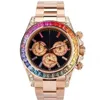 Montre-bracelets 2021 Sapphire Crystal Rose Gold Watch Luxury Automatic Mécanique 116599 Rainbow Diamond Mens Mens Watchs Fashion 292W