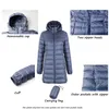 Bang Plus 8XL 7XL Ladies Coats Long Winter Hat Detachable Down Jacket Ultra Light Women Hooded Female Warm Coat 210916