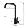 Uythner Matte Black/Brushed Nickle Kitchen Faucet And Cold Water Mixer Faucet For Kitchen Water Faucet Kitchen Taps 210724