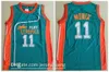 Mäns Flint Tropics Movie Edition # 33 Jackie Moon Broderad 11 Ed Monix 7 Kaffe Black 69 Downtown Basketball Jersey