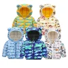 Bébés Filles À Capuche Doudounes Pour Enfants Manteaux Automne Garçons Dessin Animé Garder Au Chaud Survêtement Toddler Infant Casual Zipper Vêtements 211204