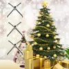 Decorações de Natal 35/45cm Stands de árvore dobrável Base de metal 4 Acessórios de suporte para casa para casa