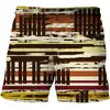 Homens Shorts Homens Fitness Padrão Geométrico Homem Verão Ginásio Ginásio Treino Masculino Respirável Mesh Seco Sportswear Beach Calças curtas