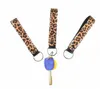 Neoprene Wristlet Keychain Colorful Printed Wrist Belt Strip Leopard Lanyard Key Ring Long Diving Material Keychains6481570