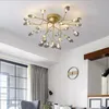 Chandeliers Modern Firefly Ceiling Lights For Living Kitchen Gold Home Decorations Low Lamp Flush Mount Light Luxury