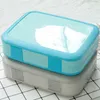 Tuuth Microwave Lunch Box Przenośne Grids Wiele Siatki Bento do School Student Dzieci Dzieci Obiadowa Obiadowa Przechowywanie żywności 211104