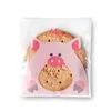 Gift Wrap 100Pcs Cute Cartoon Animal Cookie Candy Baking Packag Bag Translucent Self-adhesive Christmas Birthday Party Supplies