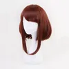 Andra evenemangsfest levererar min hjälte Academia Ochaco Uraraka Ochako Brown Short Wig Cosplay Costume Boku Inget värmebeständigt hår WI7091931