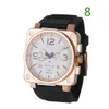 2021 Seis pontos relógios masculinos de luxo Todos os mostradores funcionam Relógio de quartzo Top Brand Cinto de borracha Rel￳gio Acessórios de moda masculinos de alta qualidade
