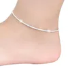 Anklets 2022 fashionthin fijne sexy anklet enkel glanzende kettingen voor vrouwen meisjes vriend voet sieraden been armband blootsvoets