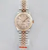 31mm senhoras relógios rosa ouro feminino automático 2688 movimento eta relógio diamante dial ewf ladys data 278271 jubileu pulseira w277p