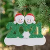 New Design Christmas Tree Hanging Ornament Party Decorations 2021 Snowman Family of 2/3/4/5/6 Xmas Gift for Mom Dad Kids Children LLD10919