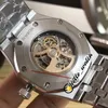 3A K8F 41mm Asya 2813 Otomatik Erkekler İzle Siyah İç İskelet Arama Tourbillon 316L Çelik SS Kılıf ve Bilezik Sapphire Watches 206P