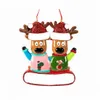 Christmas Reindeer Pendant Resin Hanging Ornaments Family Of 2 3 4 5 Xmas Tree Decoration PCrafts With String Assorted Pendants Free DHL HH21-804