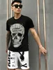 PINK PARADISE PLEIN T-shirts Brand Designer Rhinestone Skull Men T Shirts Classical High Quality Hip Hop Streetwear Tshirt Casual Top Tees fszw5989