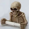 Skull Shape Paper Holder Resin Tissue Holder Wall Hanging Toilet Pumping Roll Paper Rack Halloween Party Decor H1112