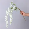 High quality hanging flowers vine Artificial Flower with Leaf Garland Plant Home Wedding Decorations nine Colors for Choose