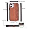 Custodie per cellulari con paraurti in legno di bambù con bordo dentellato TPU Cover posteriore per tutto il corpo per iPhone 15 14 Plus XS XR 11 Pro Max 12 13 Mini SE2 Samsung S24 S23 Note 10 20 Ultra OnePlus 7T-Blank