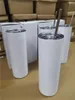 Copo de sublimação reta de 20 onças em branco Tumbler de aço inoxidável Diy Copo reto Cups a vácuo 600 ml canecas de café SS1101