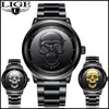 Lige Creative Skull Män Klockor Mode Sport Top Märke Klocka Män Vattentät Rostfritt Stål Klocka Relogio Masculino 210527