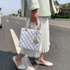 女性のバッグクラシックダイヤモンドパターントート2021ファッション高品質PUレザーデザイナーハンドバッグチェーンショルダーメッセンジャーバッグ