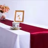 10pc Satin Table Runners White/Red/Black/Gold/Silver/Champagne 18 Color 30*275cm For Wedding el Banquet Home Decoration 211109