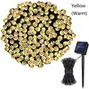 Feestelijke feestbenodigdheden Diy Garden Decorations Waterdichte buitenkleurige LED -lichten Zonne -licht String Energie Saving Kerst versiering Kerstmosfeer ZL0004