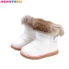 Children Warm Boots Boys Girls Winter Snow Boots with Fur 1-6 Years Kids Snow Boots Children Soft Bottom Shoes 211108